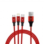 Braid Nylon 3 in 1 data cable